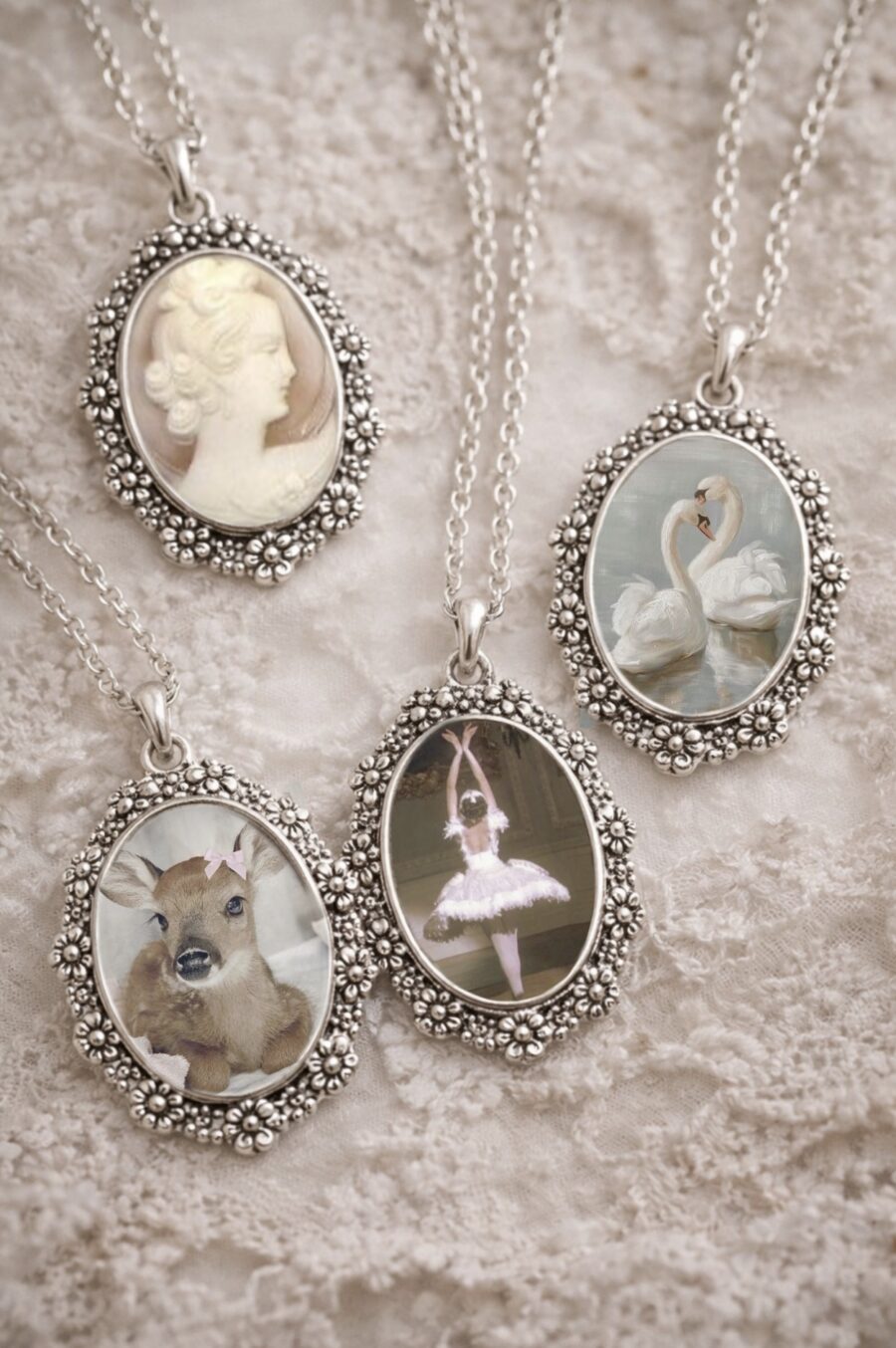 Ethereal portrait necklace